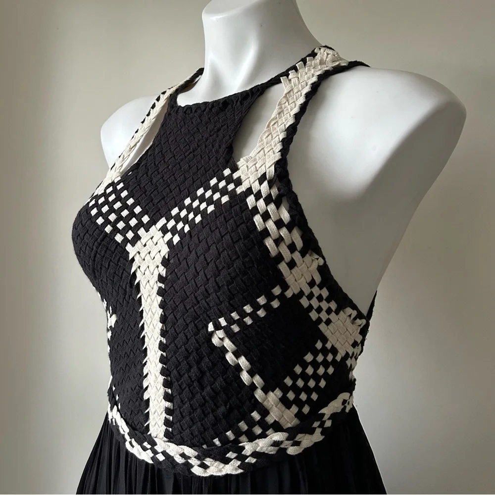 Urban Outfitters Pins & Needles Woven Bodice Maxi Dress, Black 0 XS - Picture 3 of 13